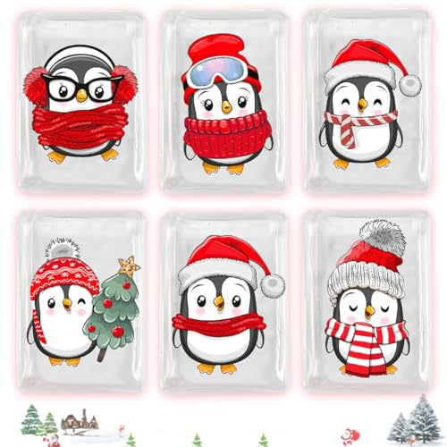 Taschenwärmer Kinder Wiederverwendbar, 6 Stück Pinguin Handwärmer Wiederverwendbar, Fingerwärmer Wiederverwendba-r, Handwärmer Kinder Erwachsene für Kalte Tage und für Unterwegs