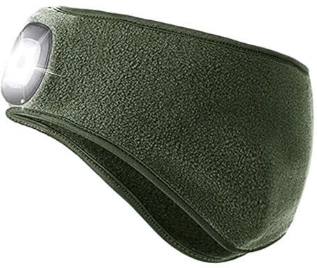 AWSOLAR Stirnlampe LED Wiederaufladbar Mütze für Herre und Damen für Jogger Winter Laufen