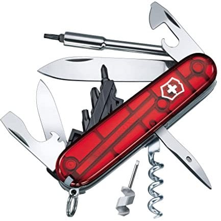 Victorinox, Cyber Tool S, Coltellino Svizzero, Originale, Multiuso, Campeggio, 27 Funzioni, Lama, grande, Cavatappi