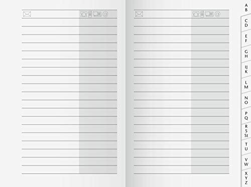 BRUNNEN 1070023 Adress-Registerheft (für Taschenkalender, 32 Seiten, 70 x 110 mm)