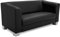 moebel-eins Chicago 2-Sitzer Sofa Couch Loungesofa, Material Kunstleder, schwarz