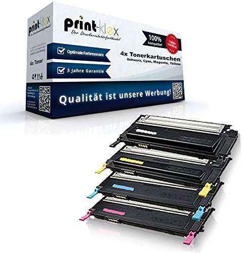 Print-Klex kompatibles XXL Toner Set für Samsung CLP310 CLP310N CLP310W CLP315 CLP315N CLP315W CLX3170 CLX3170N CLX3170FN CLX3175 CLX3175N CLX3175FN - Toner Set (alle 4 Farben)