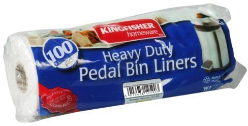 Kingfisher Pedal Bin Liners, Pack of 100, White