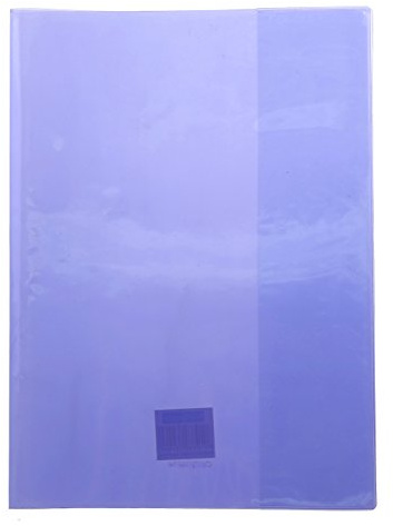 Calligraphe 73206C - Heftumschlag / Heftschoner / Hefthülle Calligraphe Cristalux DIN A4 21x29,7 cm, Etikettenhalter, aus PVC transparent und strapazierfähig, glatt, Violett, 1 Stück