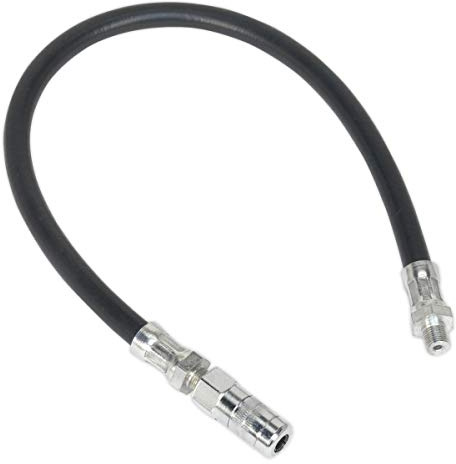 Sealey GGHE450 Flexible Rubber Delivery Hose with 4-Jaw Connector, 450mm, 1/8 BSP