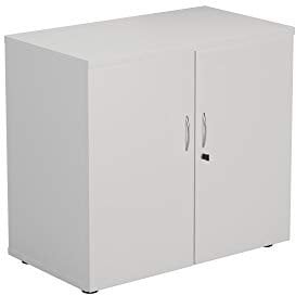 Office Hippo Desk High Cupboard, Lockable White, 80 x 45 x 73 cm