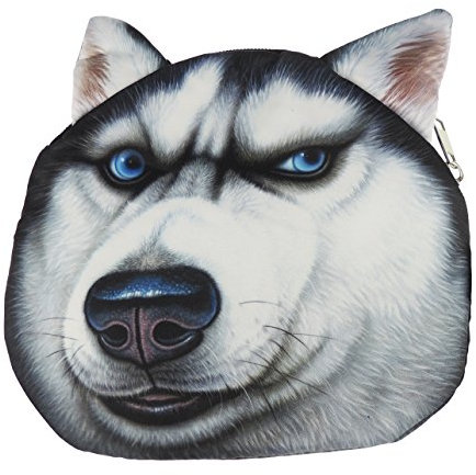 Dog Lovers Dog Face Kleine Geldbörse Husky Side Profile
