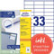 AVERY Zweckform 3421 Universal Etiketten (3.300 Klebeetiketten, 70x25,4mm auf A4, Papier matt, individuell bedruckbar, selbstklebende Aufkleber mit ultragrip) 100 Blatt, weiß