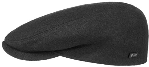 Lipodo Sport Flatcap Schiebermütze Damen Herren Flache Mütze mit Schirm Sportliche Schirmmütze Übergang Winter schwarz 60 cm