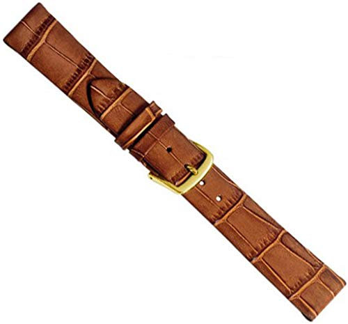 Herzog Louisiana Clip Uhrenarmband Kalbsleder Band Braun 20462G, Stegbreite:14mm