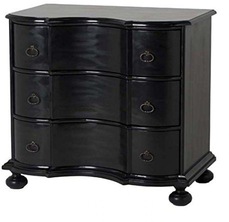 Casa Padrino Luxus Barockstil Kommode in Schwarz mit 3 Schubladen Höhe 87 cm, Breite 94 cm, Tiefe 60 cm - Hochwertige Qualität