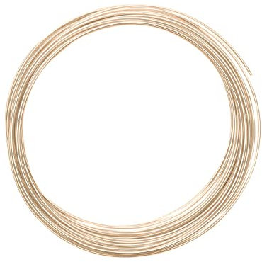 Vaessen Creative 24239-011 Aludraht Schmuck, Biegsam, Aluminium, hell Gold, 1 mm x 10 m