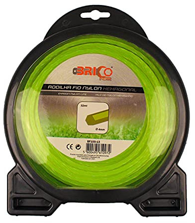 Bricoferr BF100-13 - Hilo desbrozadora nylon perfil hexágono (4 mm x 32 metros)