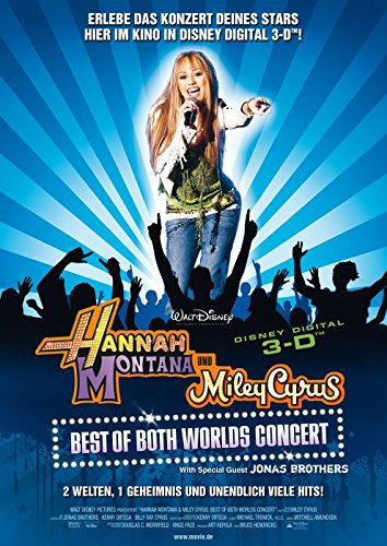 Hannah Montana und Miley Cyrus - Best of Both Worlds Concert: B (2008) | original Filmplakat, Poster [Din A1, 59 x 84 cm]