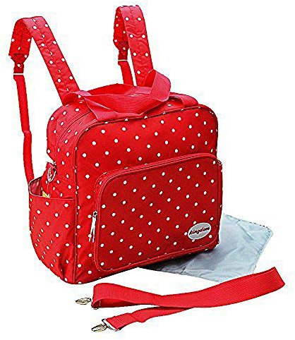 GMMH 2 tlg Baby Rucksack Wickeltasche Pflegetasche Windeltasche Babytasche Reise Farbauswahl (rot)