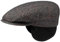 Stetson Kent Ohrenklappen Flatcap Herren - Schiebermütze mit Klappen für Ohren - Flatcap mit Fischgrätmuster - Ohrenmütze Herbst/Winter - Schirmmütze beige 57 cm