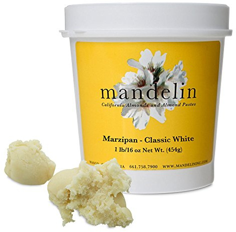 Mandelin Marzipan Modeling Paste, 33% Almonds, 67% Sugar (1 lb/16 oz)