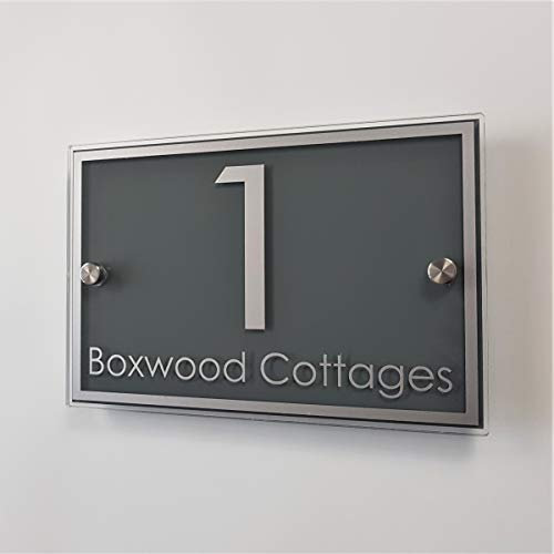 House Sign Address Plaque Property Door Number Name Plate HANDMADE To Order Rectangle Personalised Exterior Business Signage