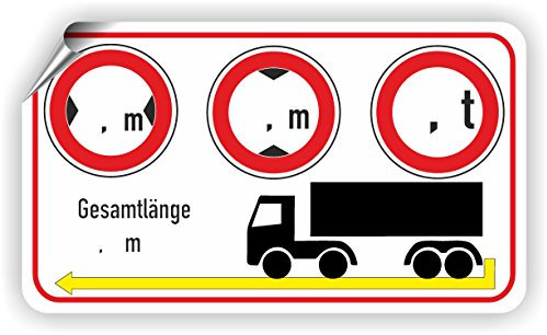 LKW/Breite/Höhe/Gewicht/Länge/Piktogramm