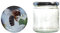Germerott Bienentechnik 60 x Rundglas 400ml 500g mit 82er Twist-Off Deckel Biene auf Kirschblüte