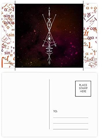 Alien-Muster, Geometrie-Universum, Formel, Postkarten-Set, Danksagungskarte, Postkarte, Seite 20 Stück