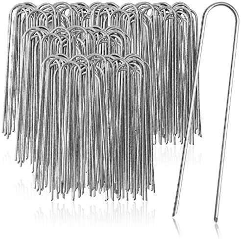 com-four® 200x Erdanker 200x25x3,8mm aus beschichtetem Stahl - robuste Erdnägel zur Befestigung von Unkrautvlies und Folien - Bodenanker für Garten und Camping - rund (200 Stück - 200x25x3.8mm)