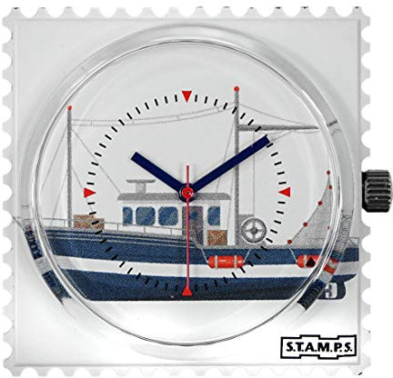 S.T.A.M.P.S. Stamps originelle Uhr Zifferblatt wasserfest - Motiv Kutter - 105497 - Quarzuhrwerk mit Analoganzeige Sammeluhr