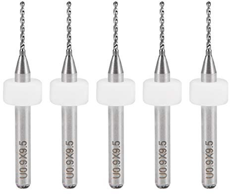 sourcing map PCB Drill Bits 0.9mm Tungsten Carbide Rotary Tool Jewelry CNC Engraving Print Circuit Board Micro Drill Bits 1/8 Inch Shank 5 Pcs