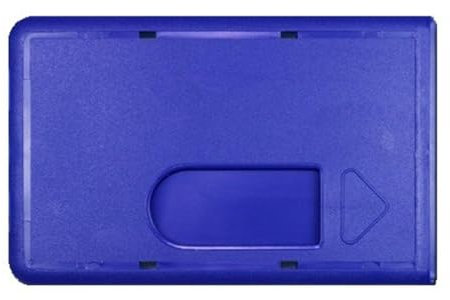 Waizmann.IDeaS® 5X BLAU Schutzhülle Kartenhülle Bankkartenhülle EC Karten Plastikkarten Scheckkarten Bankkarten Kreditkarten Polycarbonat Daumenausschub