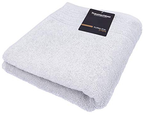 Traumschloss Frottier-Line Premium hautsympathisches Badetuch aus Baumwolle, Farbe:hellgrau, Größe:100x150