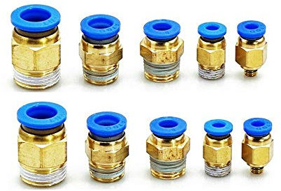 Lot de 10 raccords rapides pour tuyau d'air et d'eau 10 mm