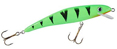 Balzer Matze Koch Wobbler UV Booster 9cm 9g Flachläufer, Farbe:Green Fire Tiger
