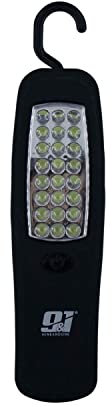 7hSevenOn Deco - Linterna LED de Trabajo Flash Light 24 LEDs Alargada, Plástico ABS, Talleres, Acampada, Camping, Tecnología LED 5mm, 2W Potencia, 6400K, Botón ON/OFF, Protección IP45, Gris/Negro