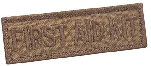 Tan First Aid Kit 1x3.5 Coyote IFAK Medical Medic EMS Morale Tactical USA Army Military Klettverschluss Cap Patch