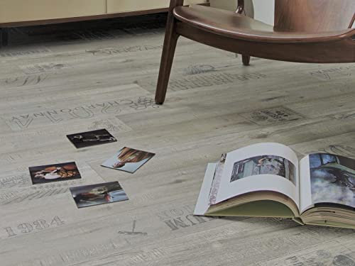 PVC Bodenbelag Vinylboden mit kulinarischer Schrift, Zuschnitt (2m breit, 5m lang)