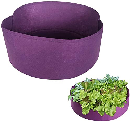 Yeehliny Pflanztasche aus Vliesstoff, Kartoffel Pflanzsack, Atmungsaktiv Pflanzensack Pflanzentasche Hochbeet, Rund Pflanzen Tasche für Outdoor-Pflanzen, Gemüse, Blumen (Lila-130cm*30cm)