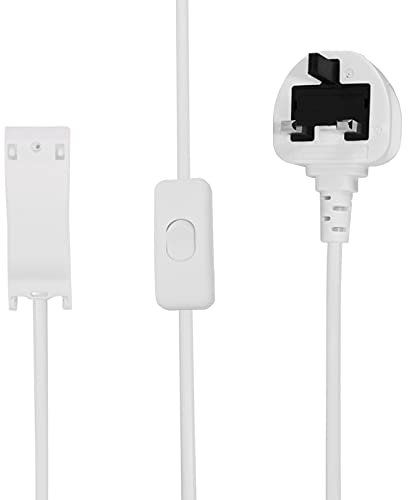 Plug in Adapter for Batten Lights, UK Plug with 2.8m(9FT) Cable+Switch+Junction Box for Easy Connect to pre Wired Ceiling Lights, L+N only No Grounding Max 500W