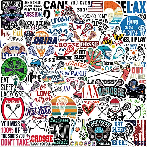 Lacrosse-Aufkleber, ästhetische Vinyl-Aufkleber für Teenager, Laptop, cooler Spaßball, Sport, wasserdicht, trendige Aufkleber für Wasserflasche, Computer, Stoßstange, Skateboard, Telefon, 50 Stück