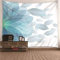 EHOMERY Wandbehang Jugendzimmer Tapisserie Antik Blau Blaues Blumenmuster Natur Wanddekoration Hängend Wandschmuck Groß Schlafzimmer Wohnzimmer 150X150Cm