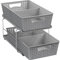 Simple Houseware 2 Tier Bathroom Organizer Tray Pull-Out Sliding Drawer/Under-Sink Storage, Grey