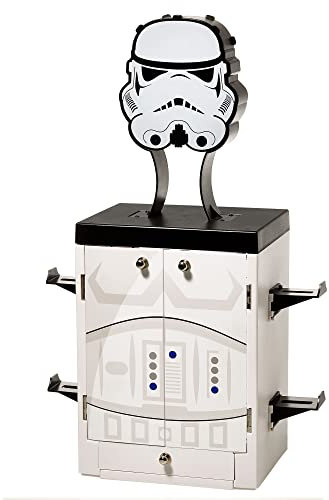Numskull Official Stormtrooper Gaming Accessory Locker & Storage Stand – Holds 10 Games/DVDs, 4 Controllers, Headset, and Accessories – Durable & Compact Organizer – Official Stormtrooper Merchandise