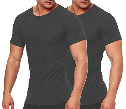 Cocain underwear Herren Thermo-Unterwäsche Outdoor angeraute Skiunterwäsche | Warme Lange Thermo Unterwäsche Hemd Hose Set atmungsaktiv Baumwollmischung Ski Thermounterhemd Thermounterhose