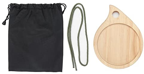 Camping planche à découper en bois Mini plaque à découper Arc forme ronde plateau à fruits pour Camping en plein air cuisine pique-nique