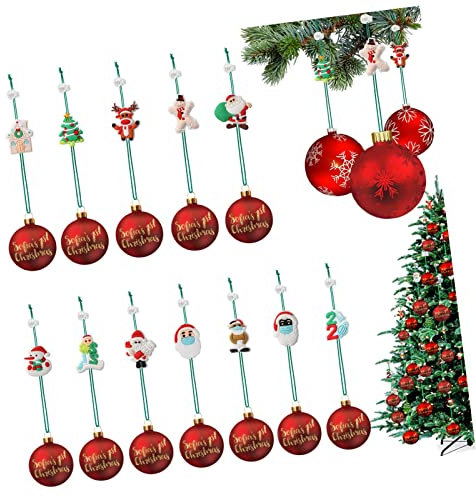 CHAMEEN 36 Stück Kugelaufhänger, Haken für Weihnachtsbaumschmuck, Christbaumkugeln Aufhänger mit Verschluss, Christbaumschmuck Aufhänger Weihnachtskugel HakenPerfekt für Weihnachtsbaum Kugeln