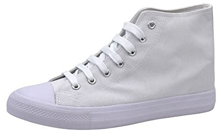 PASARELA - Botas Zapatillas Deportivas de Lona Unisex para Costaleros y Nazarenos Semana Santa en Color Blanco Lona Hombre Color: All White Talla: 43