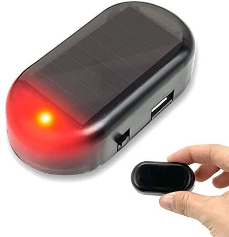 Cerioll Auto-Alarmanlage,Antis-diebstahl-Blinklampen,Solar Power Dummy Auto Alarm,Auto Alarmanlage Diebstahlsicherung,Lampe Dummy Anti-diebstahl Blinkende Blinklampe Für Auto Rot