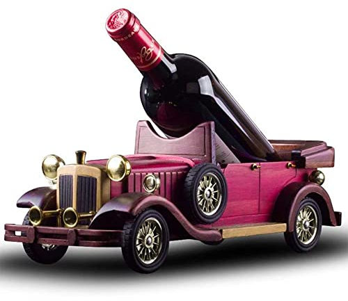 Arblel Vintage car Wine Rack,Wooden Handmade Vintage Classic car Model Wine Bottle Holder Statue or Decorative Wine Rack