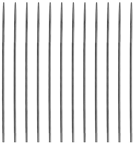 Be In Your Mind 12pcs Lime de Tronçonneuse Ronde en Acier Accessoires d'affûtage de Lime de Scie à Chaîne pour Pas de Chaîne 3/8 Lime d'affûtage de Tronçonneuse, 4.0 x 200mm
