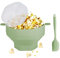RZMZBY Palomitero de silicona para microondas Silicona para microondas, palomitero plegable, preparación sin aceite, sin BPA, con tapa (índigo)