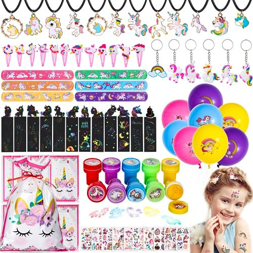 Kareeran Einhorn Party Mitgebsel Kindergeburtstag Mädchen, Einhorn Geschenke für Mädchen, Geburtstagsdeko Einhorn Kindergeburtstag Gastgeschenke, Einhorn Geschenke für 3-12 Jahre Kinder